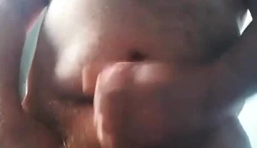 Big British Hairy Daddy Bear Wanking with Cumshot