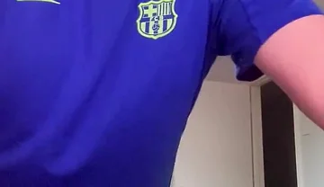 My Blue Football Shirt with Stocking on