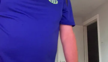 My Blue Football Shirt with Stocking on