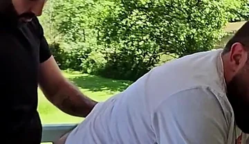 Outdoor Bear Fucking Bareback in Public