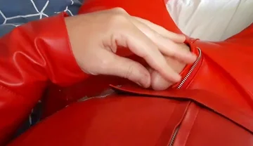 Cum on Roommate's Cosplay Leather Costume