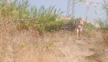 Nude Boy in Outdoor