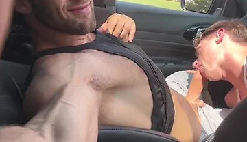 Dom King X Shae Reynolds Muscle Stud Gets Road Head From Twink