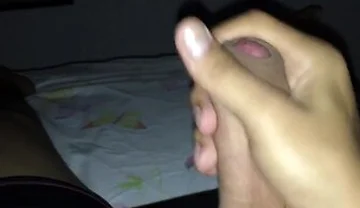 Twink Jerks Off, Cums On His Cock