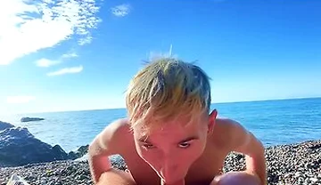 Young Guys Fucking On A Public Beach