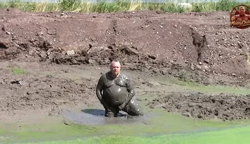 Mud Bath in Dark, Creamy Pond Mud