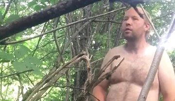 Outside Being Wild Jerking off