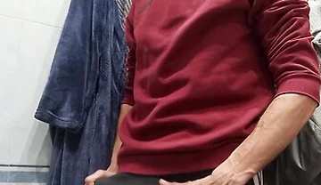 Getting Dressed After Coming Out Of The Shower, I Went To The Street With A Hard Cock And No Underwe