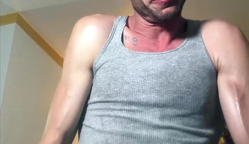 Sweaty Jerk off See Stain on My Chest with Big Bust at End