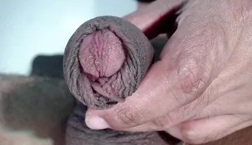 Big Black Wet Foreskin