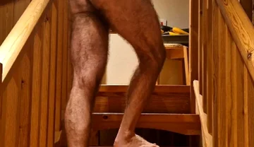 Hairy Walk up Stairs
