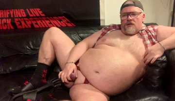 Fat Daddy Pig Wanks His Fat Cock