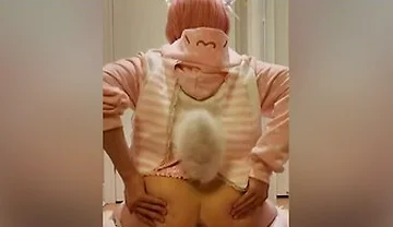 Cute Femboy Jumps On A 10 Inches Dildo