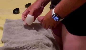 Straight Jack Into Mouth Toy Edging Cum Lube