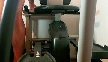 Beary Ride the Exercise Bike Until He Cums
