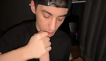 Pov Dick Sucking On Cum On Face