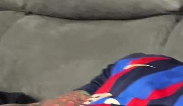 Handsome Spaniard Jerks off in the Barça Shirt