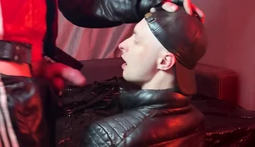 Scally Chav Guys Have Fun in Leather Sport Gear