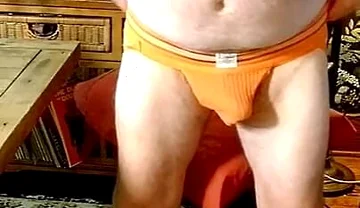 Quick Jerk in Orange Jock