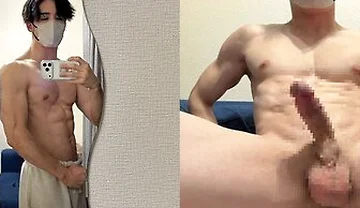 Light-skinned Muscular Man Masturbating