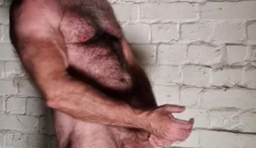 Hairy Muscle Bear Stroking