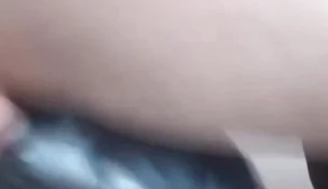Leather pants stuffed with a leather pillow
