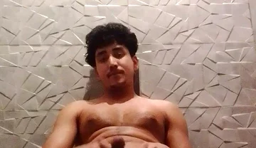 A Bad Boy Gives It His All When He Gets Into the Toilet and Masturbates, Getting His Hard Cock Hard