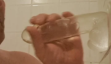 The Slut Is Clearly Addicted to Dildo Sucking