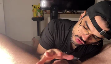 Sucking My Friend Dick Slowly and Making Him Cum