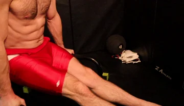 Wrestler Coregasm in Singlet