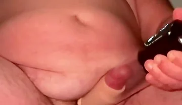 Fat stepdaddy Smoking & Stroking Again