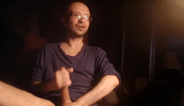 Horny Funny Guy Jerking Big Cock on Webcam