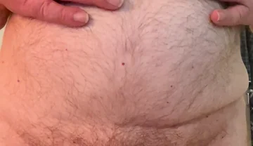 Coach Karl Rubs His Belly 6811