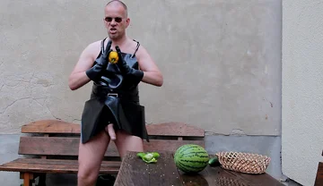 The Horny Rubber Gardener - Crushing Vegetables & Boot Care