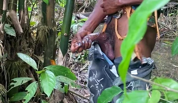 Pouring Cum in the Forest