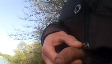 Jon Arteen Pulls Out His Beautiful Penis and Urinates Outdoors. Gay Porn with an Asian Twink