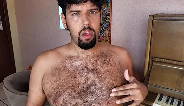 Hairy Bear Full Body Tease