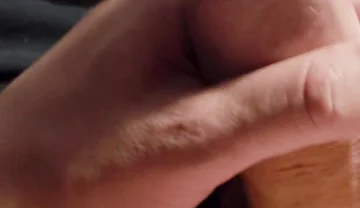 Masturbating My Big Cock Until Cumming. Close-up POV