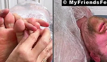 Tommy Bearhama Gets Mummified And Giggles With Feet Tickles