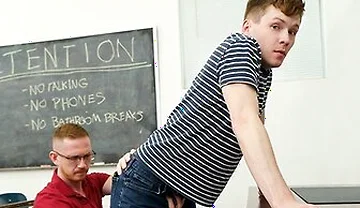 Brody Kayman And Damian Rose In While In Detention, Professor Kayman Has A Very Serious Talk With His Naughty Student 18