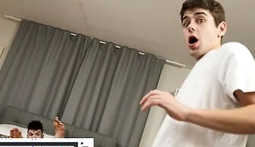 Men - Hatler Gurius Self Fucks His Hole, Then His Roommate Joey Mills Walks In To Help Him