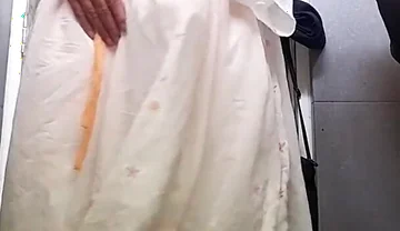 Crossdresser Cum Wearing Cute Chinese Hanfu Dress