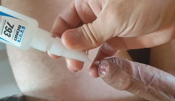 Hot Cock Filled with Glue Increases Erection