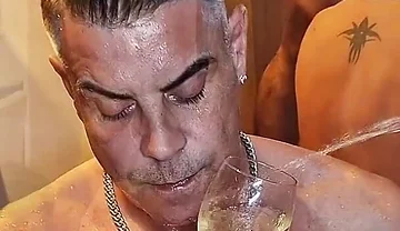 Spit Roast Piss Play with Daddy