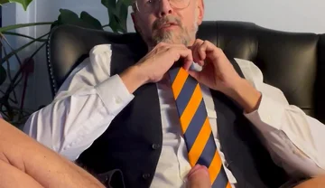 Suited Stepdaddy Solo Wank & Cum Eating