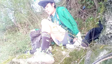 What Happens Behind the Scenes After Filming a Gay Twink’s Massive Outdoor Precum Cum Ejaculation Cleanup & Admiring the Scenery
