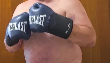 Silver Stepdaddy Boxer - POV Shadowboxing Naked