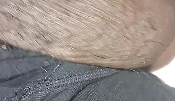 Stroking Big Black Uncut Dick Through Underwear