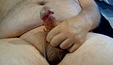 Grandpa Close up Cum in Slow Motion
