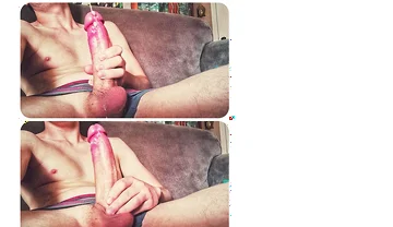 Virgin Guy Touches His Huge Cock for the First Time (beautiful Cum)